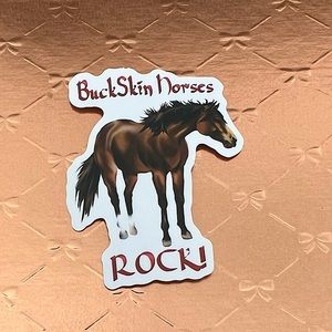 Buckskins Rock Horses Equestrian Horse Girl CowGirl Single Decor Sticker